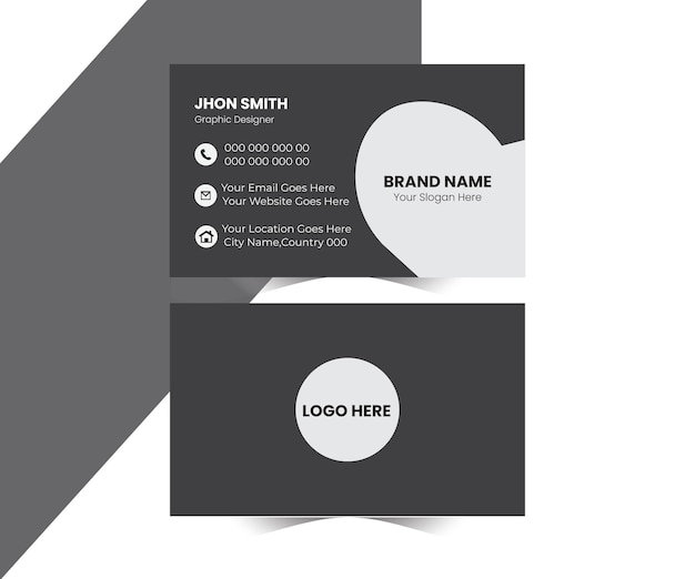 Vector simple free vector business card template corporate brand identity design