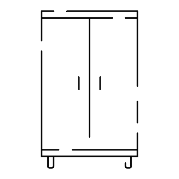 Simple furniture Vector Line Icons Home design interior Vector closet