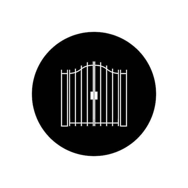 Simple gate icon illustration design