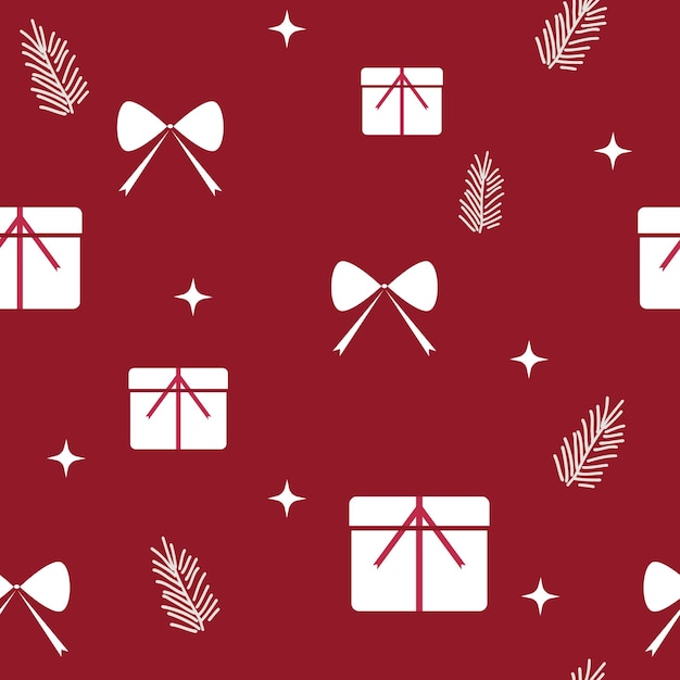 Simple gift boxes seamless pattern