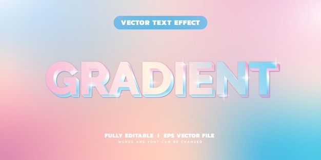 Simple gradient editabel vector text effect design