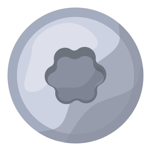 Simple gray flower badge illustration