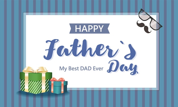 Simple greeting card for happy father