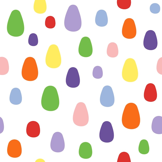 Simple Hand Drawn Colorful Spots Isolated on a White Background Abstract Dotted Print