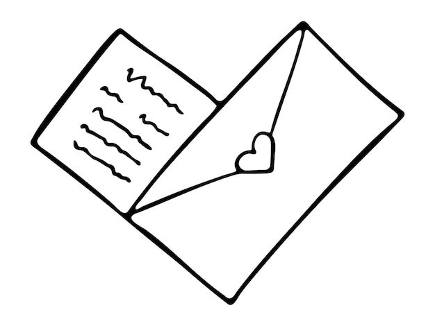 Simple hand drawn heart illustration Cute valentine's day heart doodle