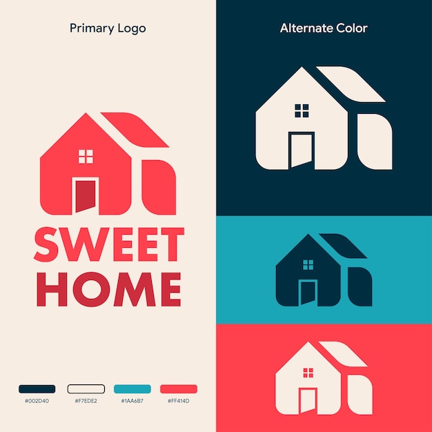 simple home building logo design