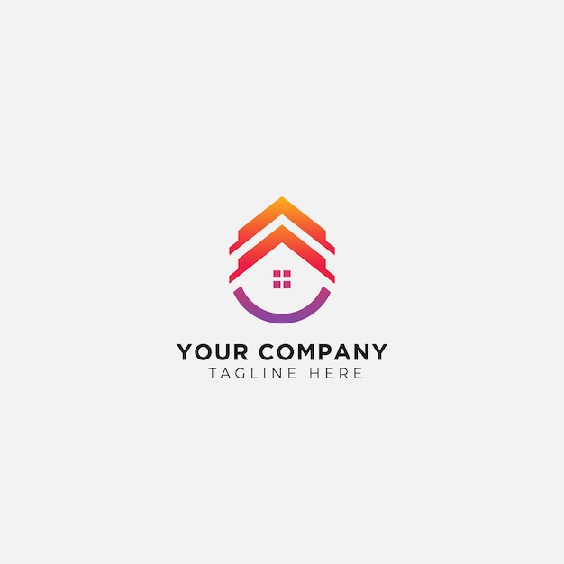 Simple home logo design modern real estate industry