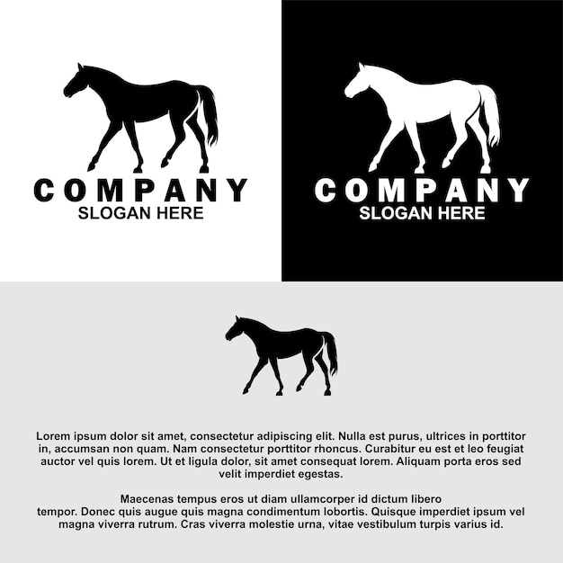 Simple horse logomark design