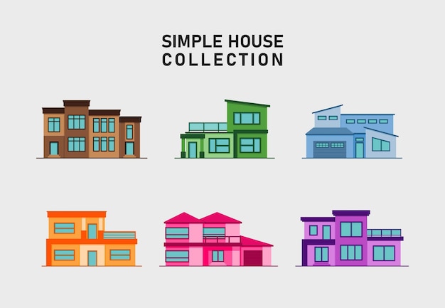 Simple house collection with various models