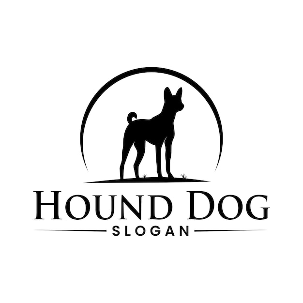 Simple hunting dog logo design