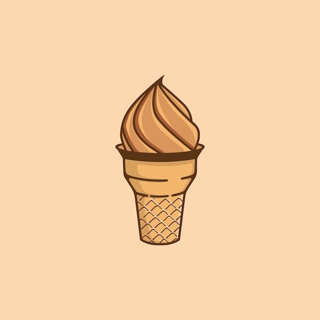 simple ice cream logo vector ilustration