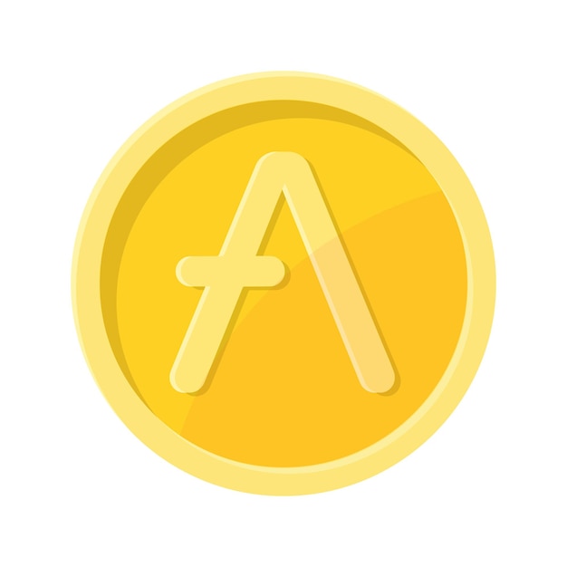 Simple illustration of Aave coin Concept of internet cryptocurrency Flat style