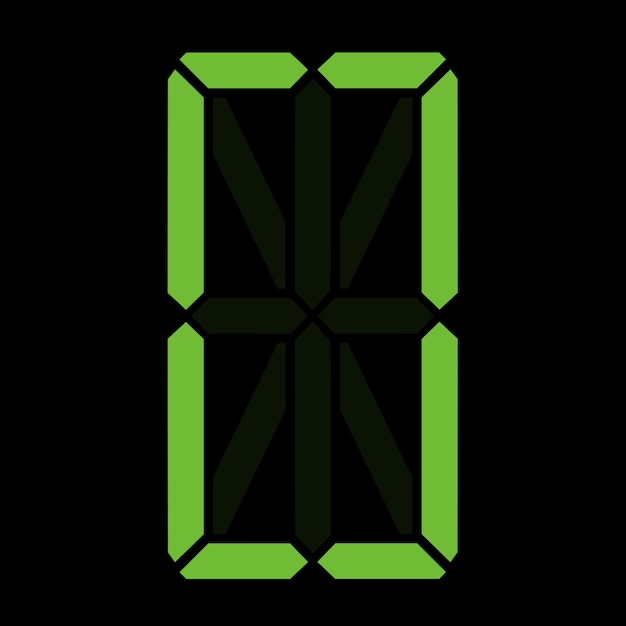 Simple illustration of digital number Electronic figure of number zero Flat style