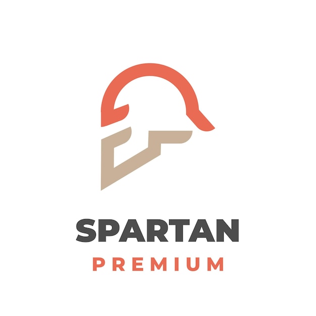 Simple Illustration Logo Spartan Abstract Line Art