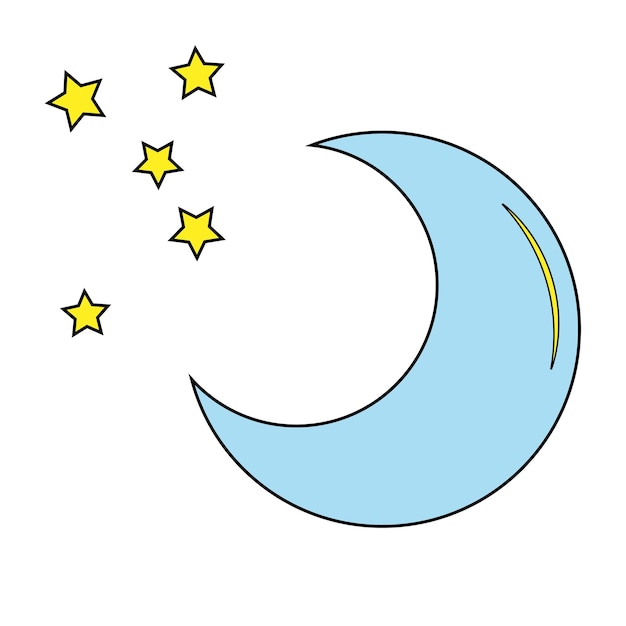 Simple illustration of moon icon Concept of Halloween day Flat style