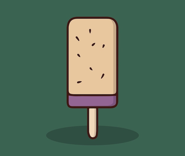 simple illustration of two color ice cream