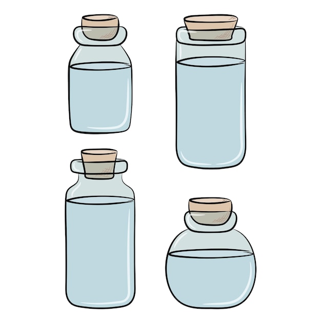 A simple image of a glass jar with a cork stopper