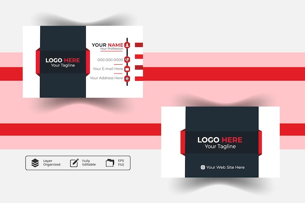 Simple imaginative and contemporary vector business card template