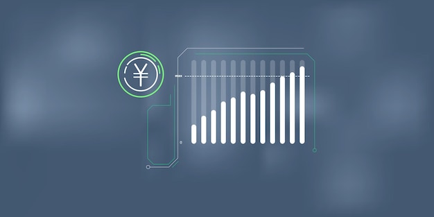 Simple infographics about the growth of the yen price