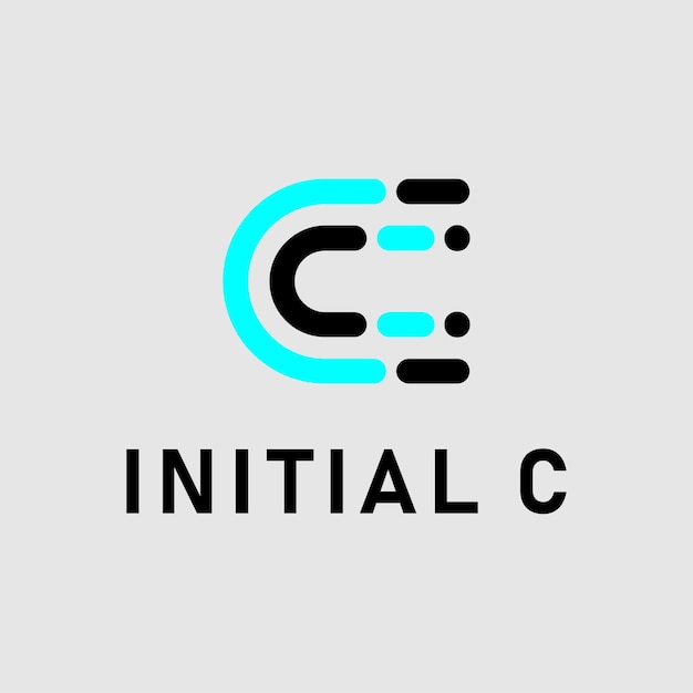 simple initial C monogram logo vector template