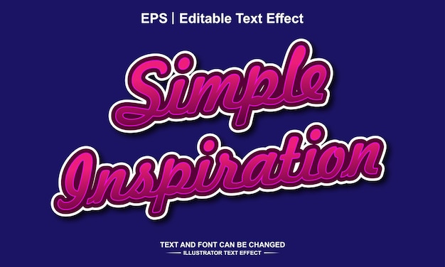 Simple inspiration editable text effect