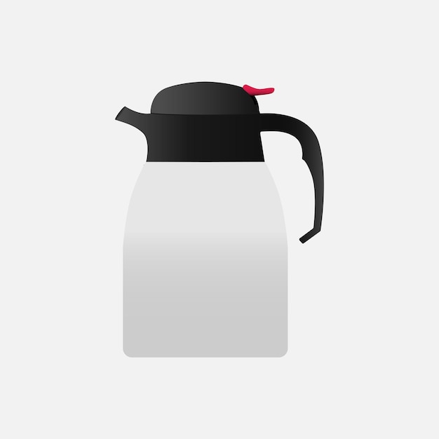 Simple isolated white vacuum flask vector illustration