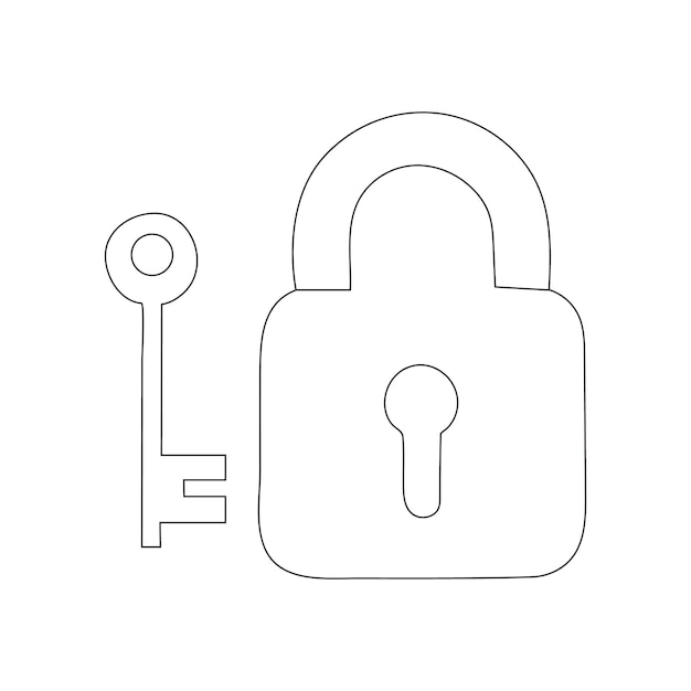 Simple Keys and Locks Related Vector Line Icons