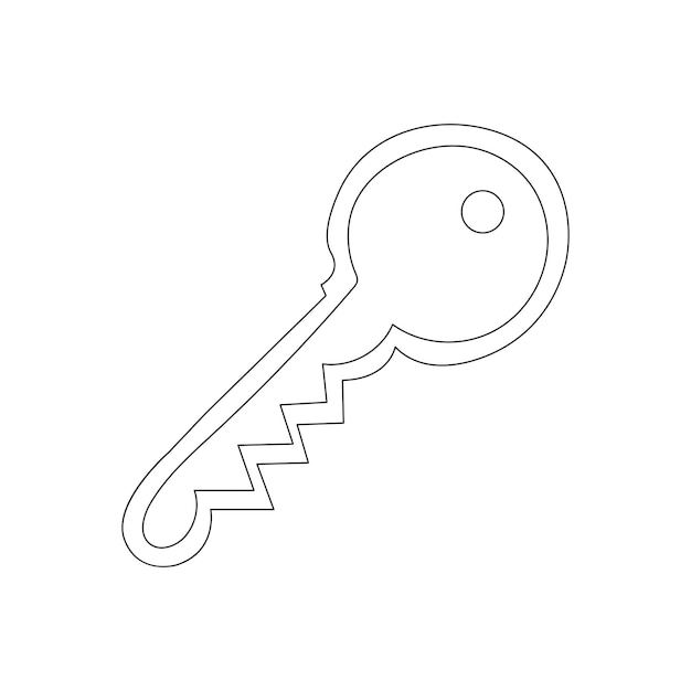 Simple Keys and Locks Related Vector Line Icons