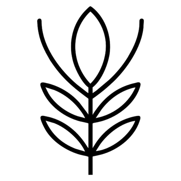 simple leaf of grass icon pictogram