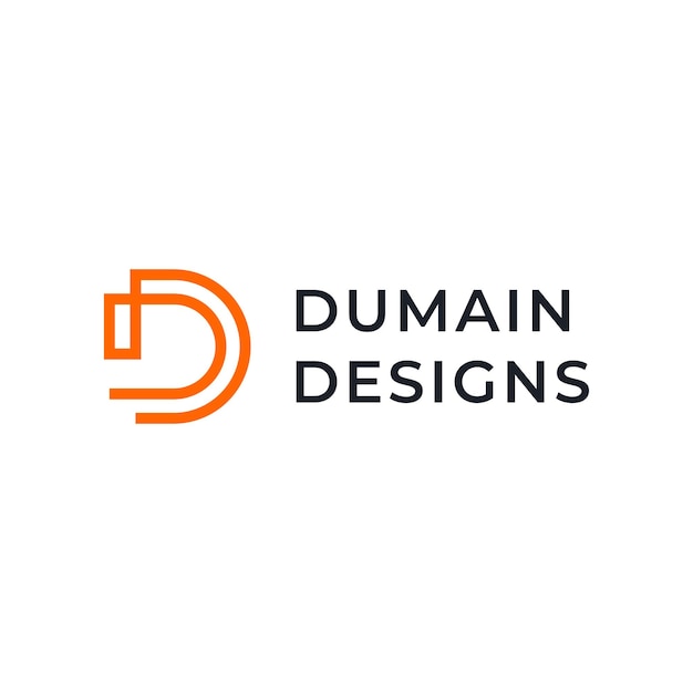 simple letter double D logo design