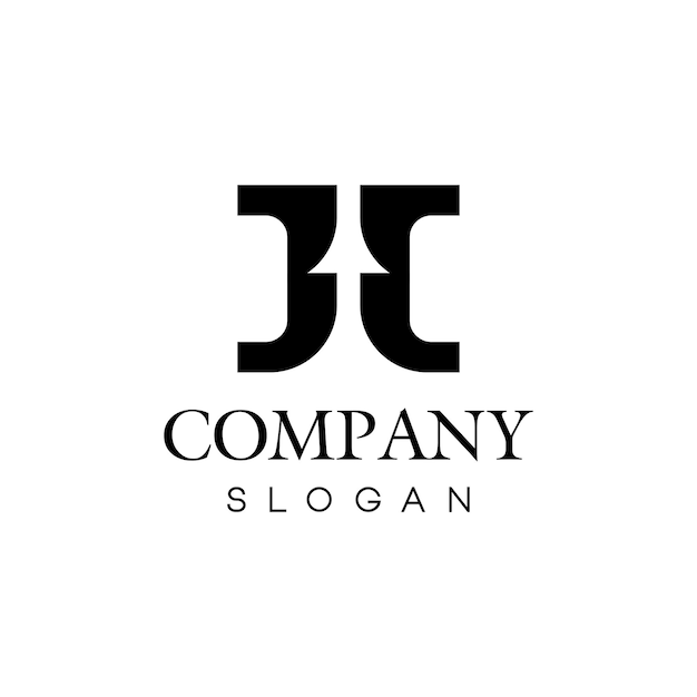 Simple letter J logo design template for modern companies