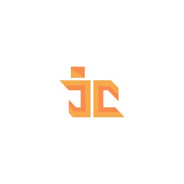 simple letter JC logo template vector set