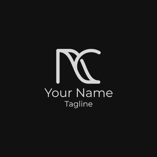 Simple Letter NC Initial logo design