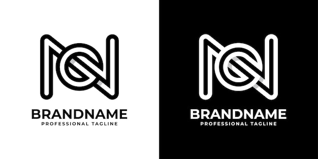 Vector simple letter ng monogram logo suitable for any business ng or gn initials