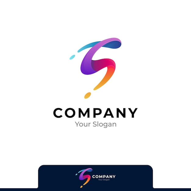 Simple letter S gradient logo