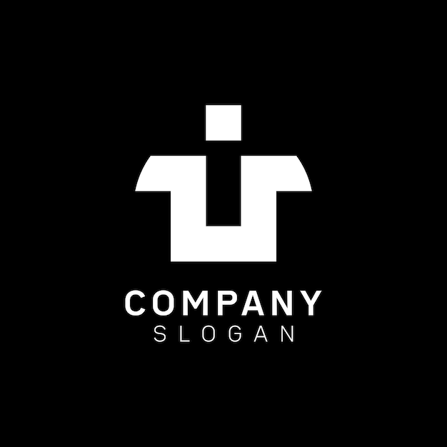 Simple letter U I logo design template for modern companies