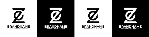 Simple Letter ZE Monogram Logo suitable for any business ZE or EZ initials