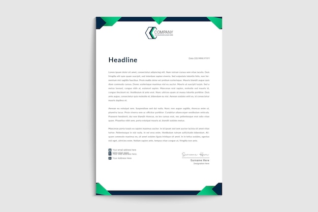 Simple letterhead template