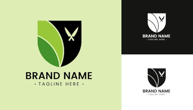 Simple Logo badge for vegetarian restaurant