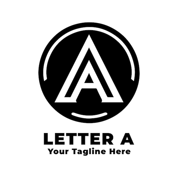 Vector simple logo letter a vector illustration