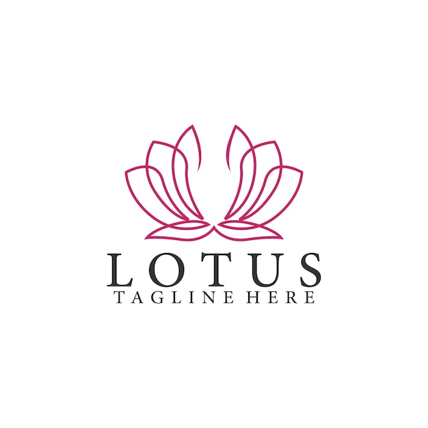 Simple Logo of Lotus Stock Vector for Business and Branding