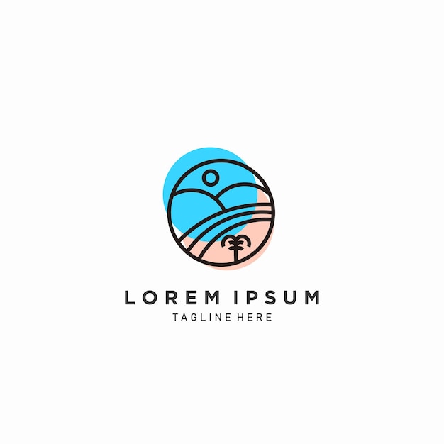 Simple logo minimalist design colorful