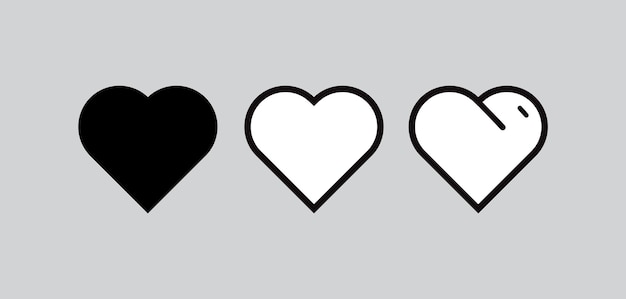 Simple love icon Heart isolated vector