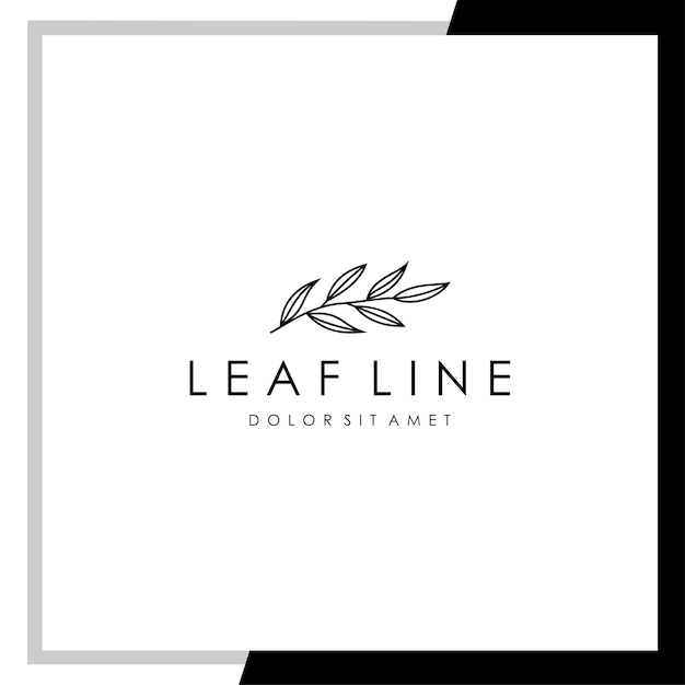 Simple and luxurious leaf logo