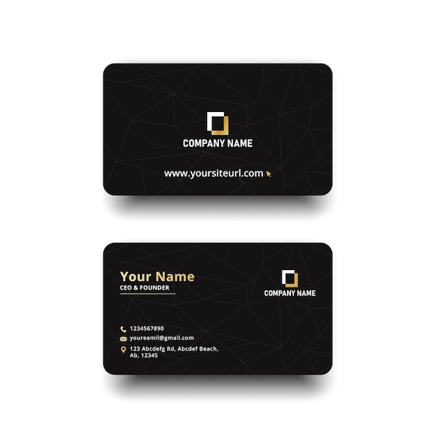 Simple luxury business card business card visiting card vector