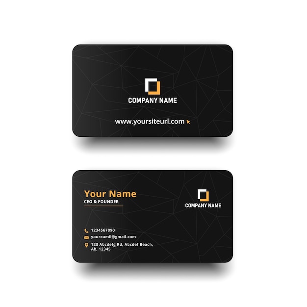 Simple luxury business card business card visiting card vector