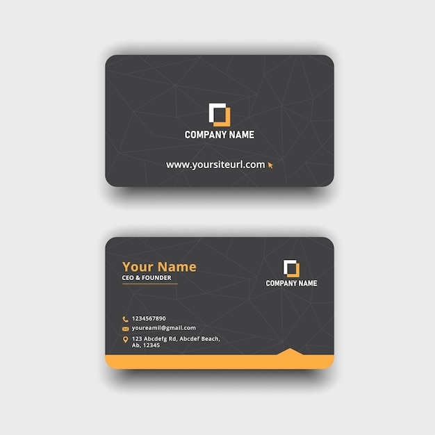 Simple luxury business card business card visiting card vector