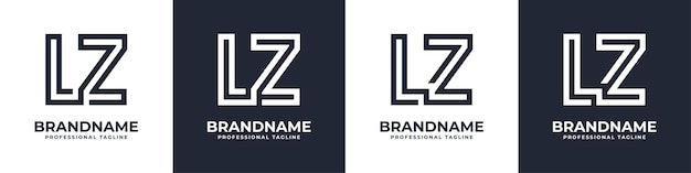 Simple LZ Monogram Logo suitable for any business with LZ or ZL initial