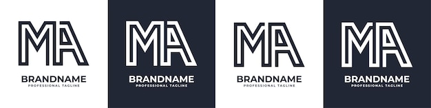 Simple MA Monogram Logo suitable for any business with MA or AM initial