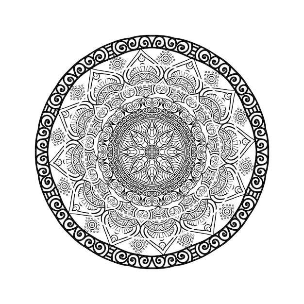 Simple mandala art icon vector logo